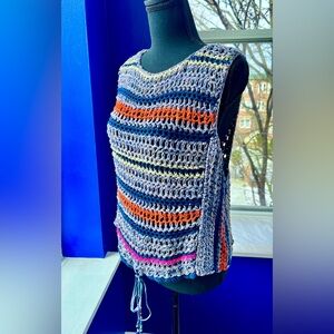 Free People Multicolored Sleeveless Crochet Top